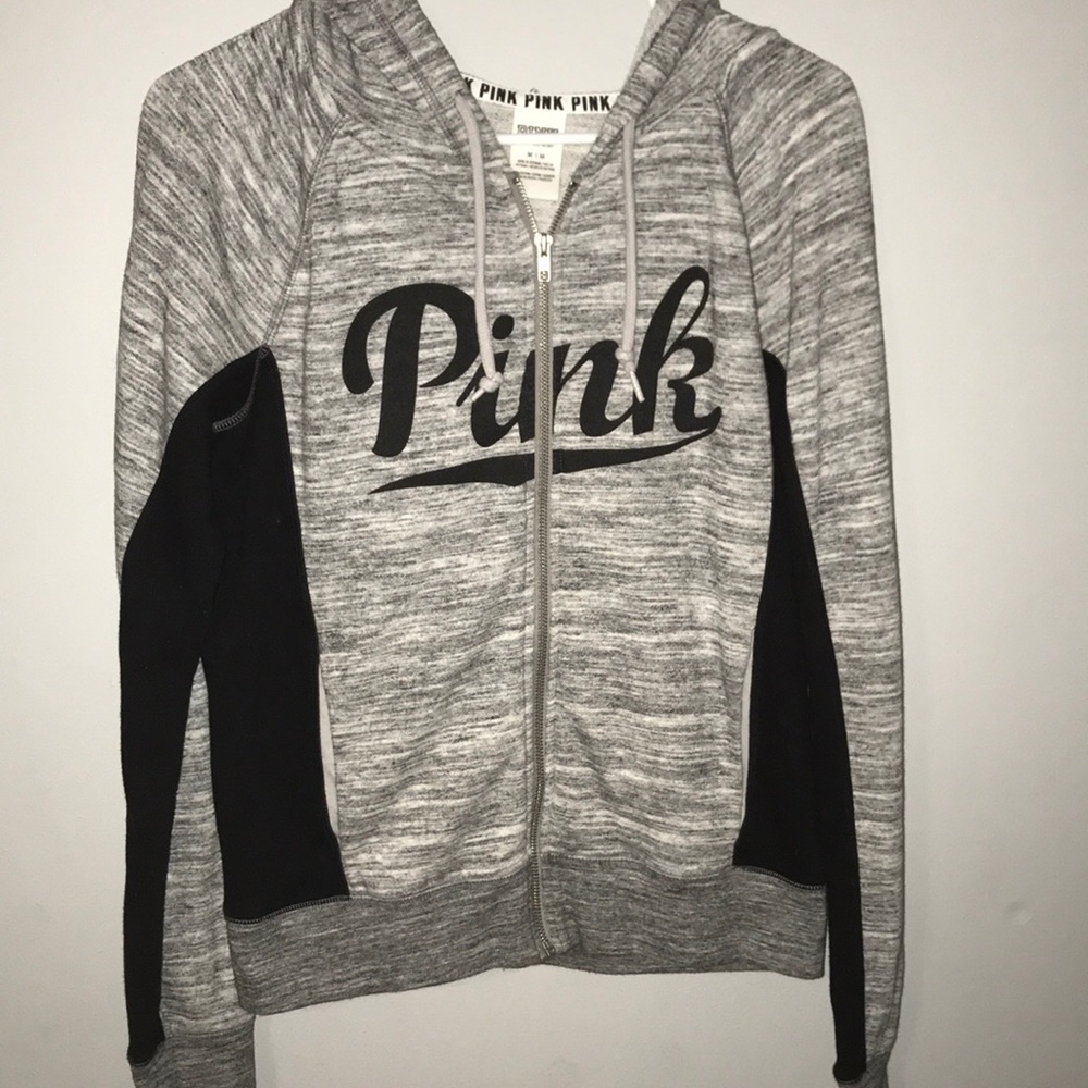 Pink zip up sweatshirt